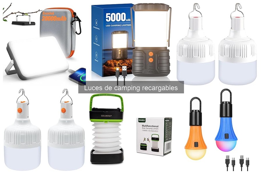 Luces de camping recargables recomendadas para mochileros