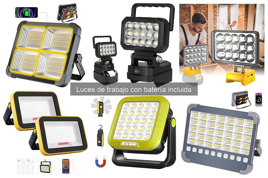 Luces de Trabajo con Batería Incluida: Características y Ventajas