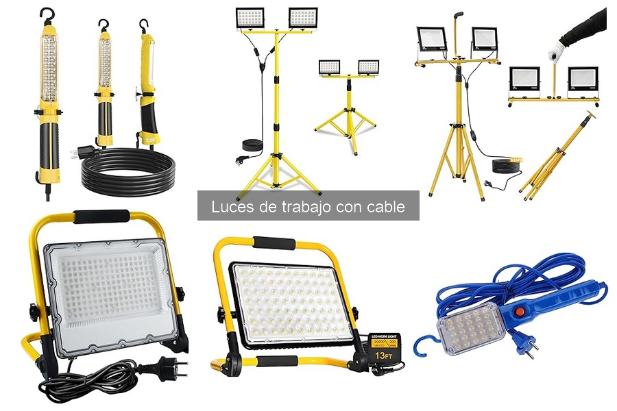 Luces de trabajo con cable: características y ventajas
