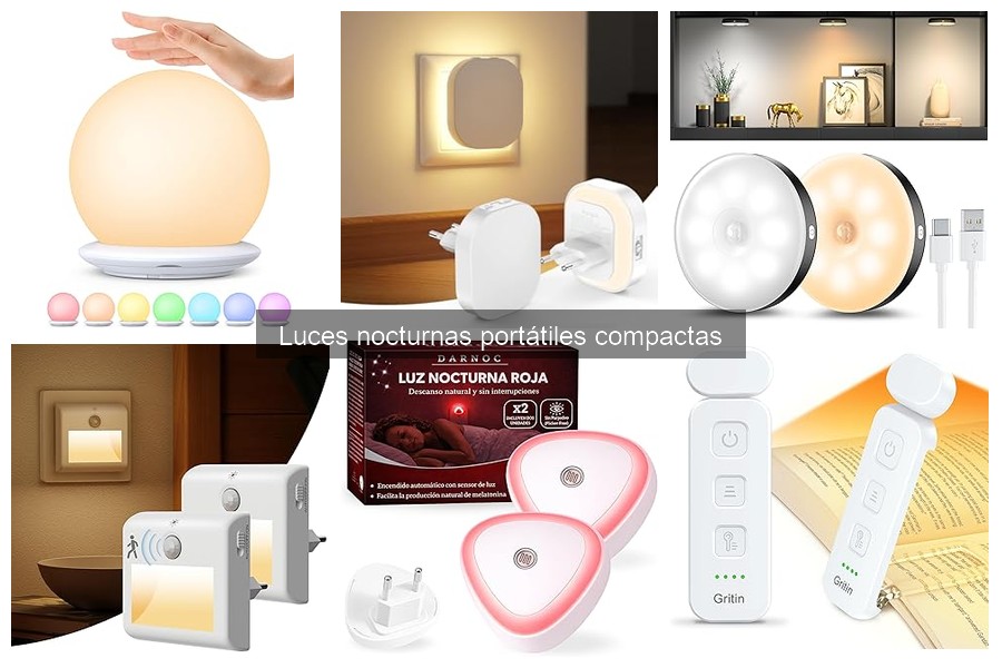 ** Luces Nocturnas Portátiles Compactas: Características y Funciones