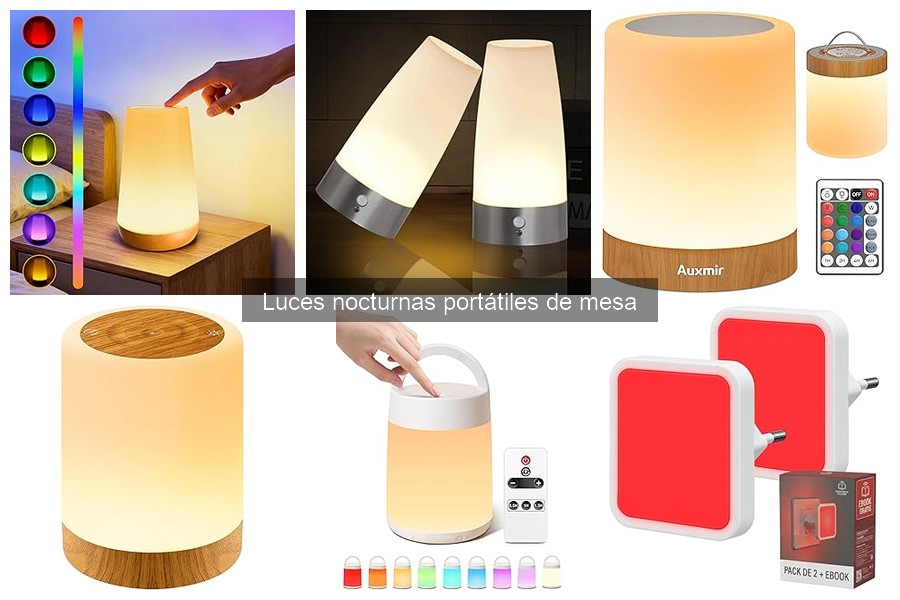 Luces Nocturnas Portátiles de Mesa con Sensor de Movimiento