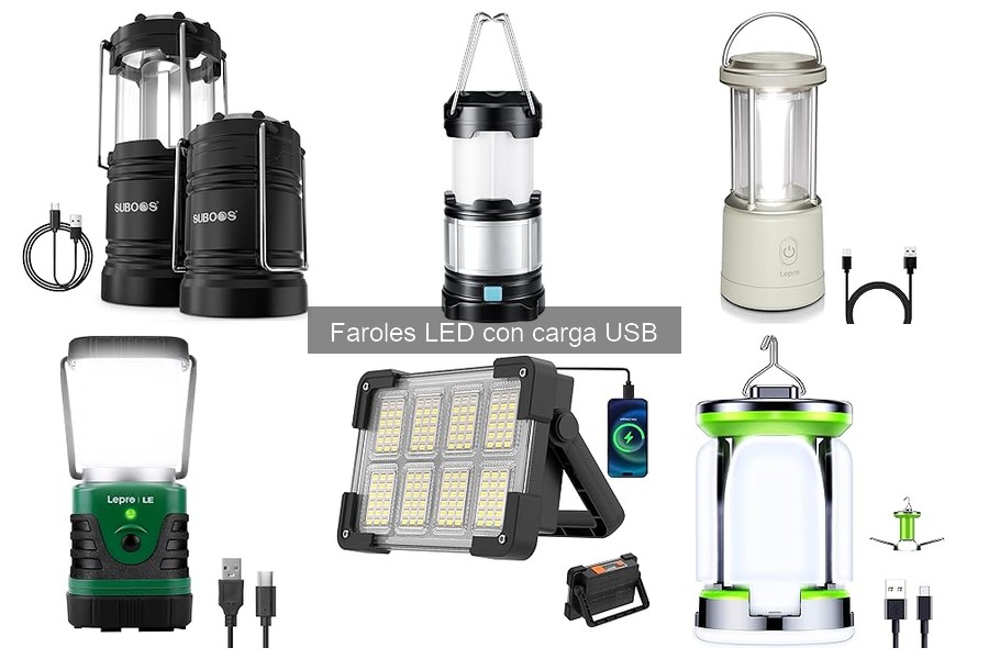 Mejores faroles LED con carga USB para camping en 2023