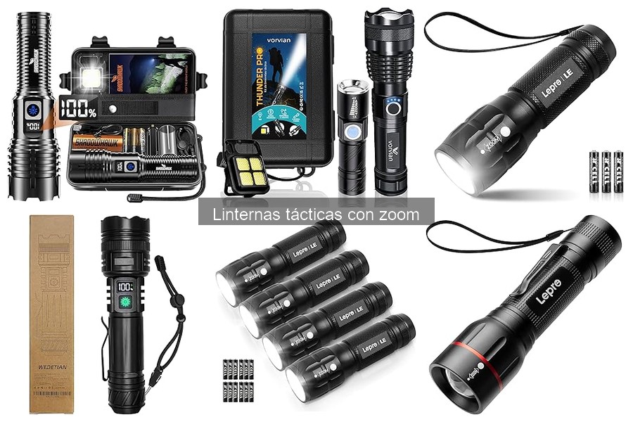 Mejores linternas tácticas con zoom para camping y senderismo