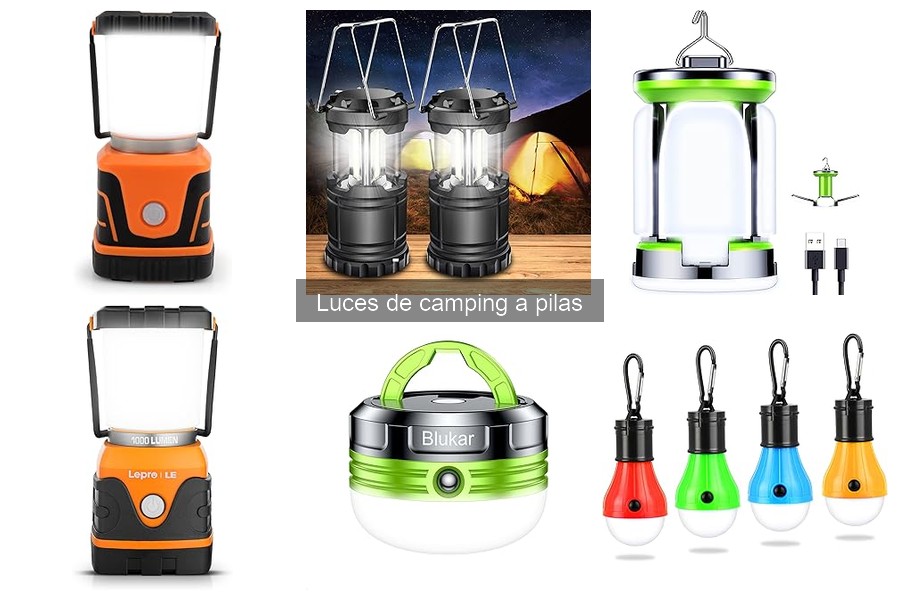 Mejores luces de camping a pilas para pesca y senderismo