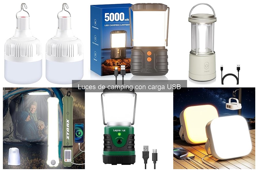 Mejores luces de camping con carga USB para senderismo