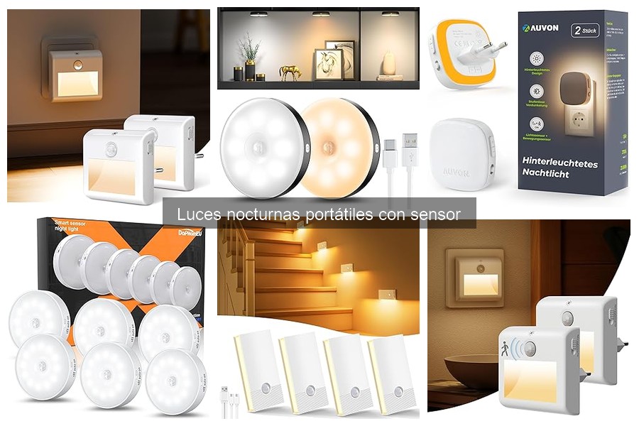 Mejores luces nocturnas portátiles con sensor para niños