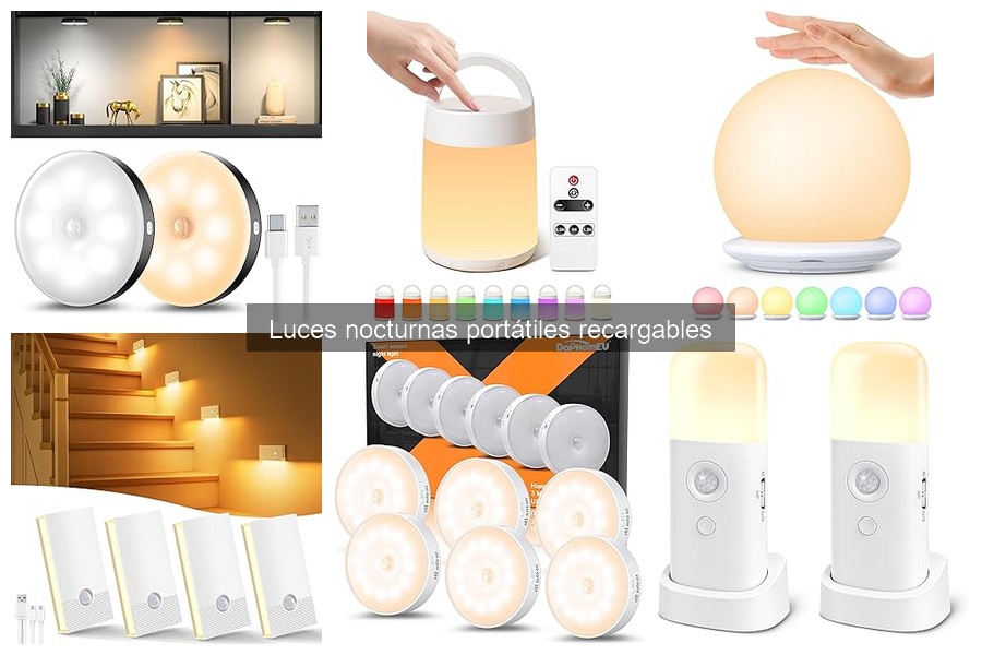 Mejores luces nocturnas portátiles recargables para niños