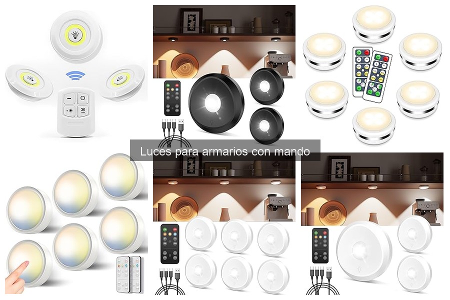Mejores luces para armarios con mando en espacios pequeños