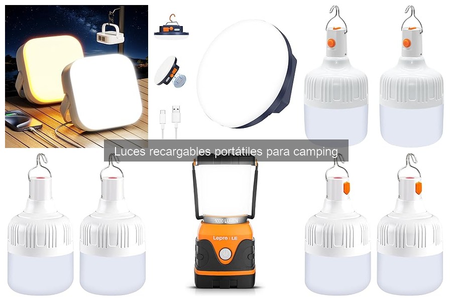 Mejores luces recargables portátiles para camping comparativa