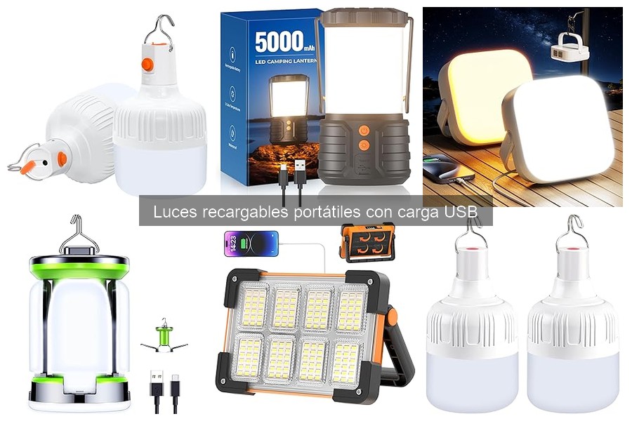Mejores luces recargables USB para camping en 2023