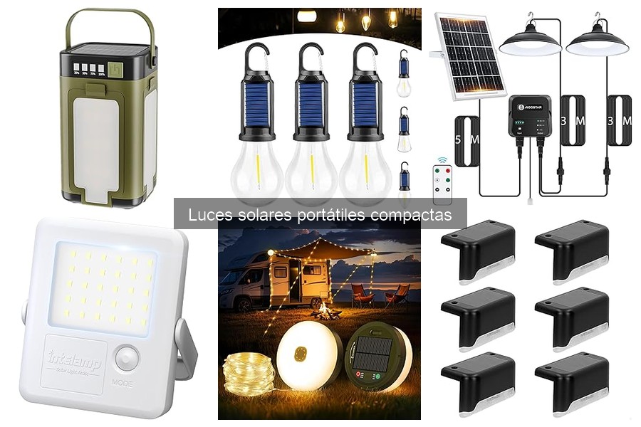 Mejores luces solares portátiles compactas para exteriores