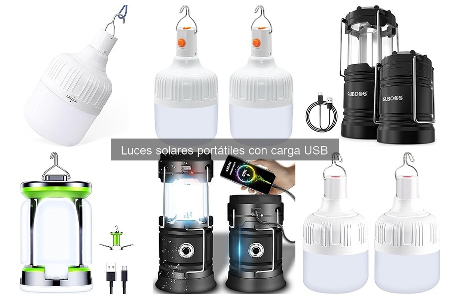 Mejores luces solares portátiles con carga USB para camping