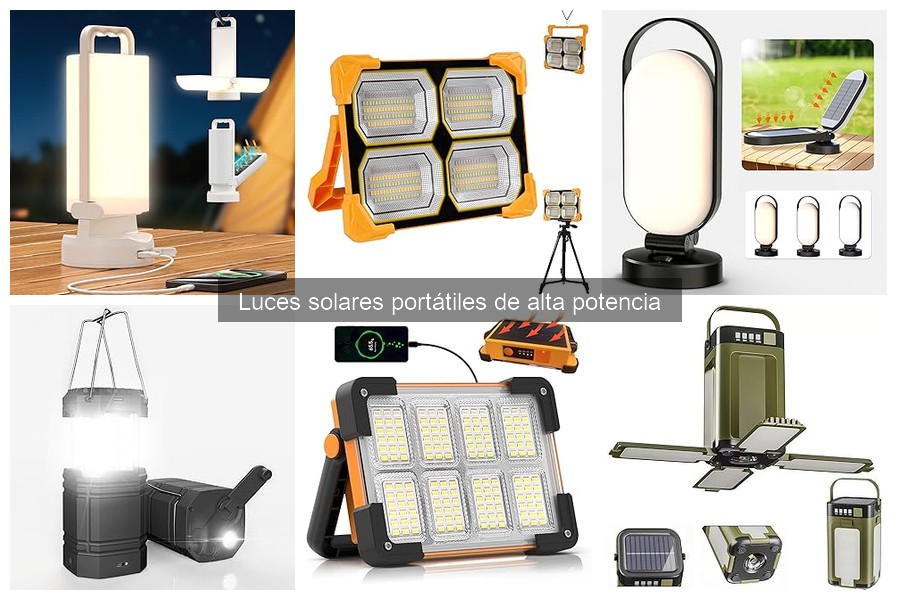 Mejores luces solares portátiles de alta potencia para camping