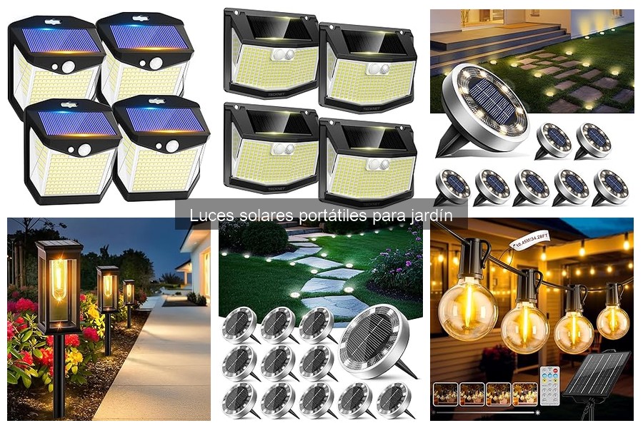 Mejores luces solares portátiles para jardines pequeños