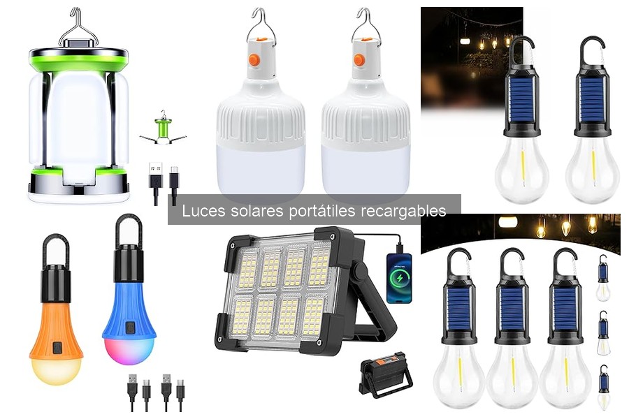 Mejores luces solares portátiles recargables para camping