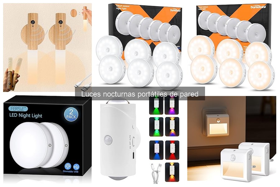 Mejores materiales para luces nocturnas portátiles de pared