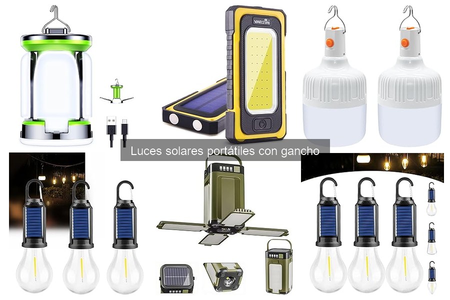 Ofertas en luces solares portátiles con gancho 2023