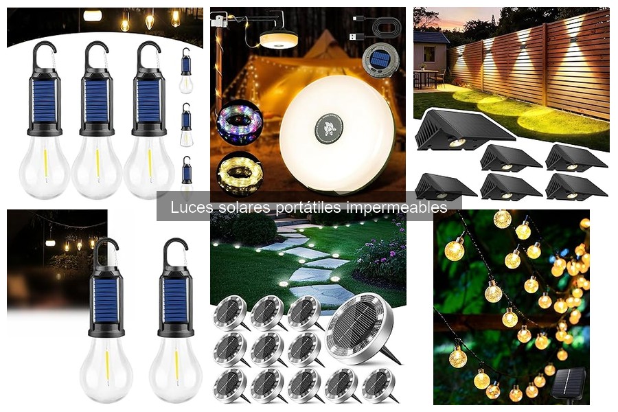 Opiniones de luces solares portátiles impermeables para camping