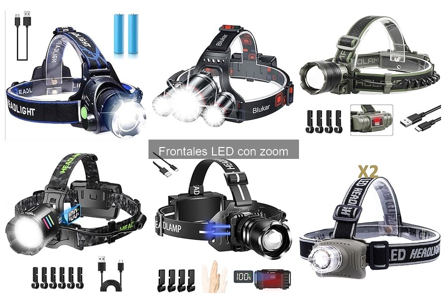 Opiniones sobre linternas frontales LED con zoom
