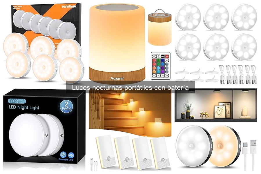 Opiniones sobre luces nocturnas portátiles con batería