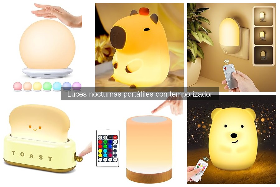 Opiniones sobre luces nocturnas portátiles con temporizador