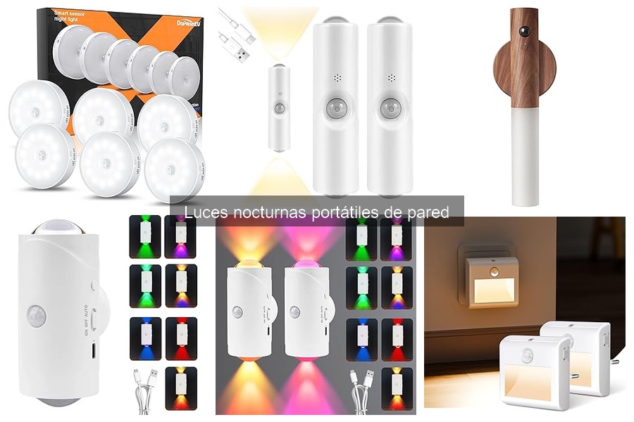 Opiniones sobre luces nocturnas portátiles de pared