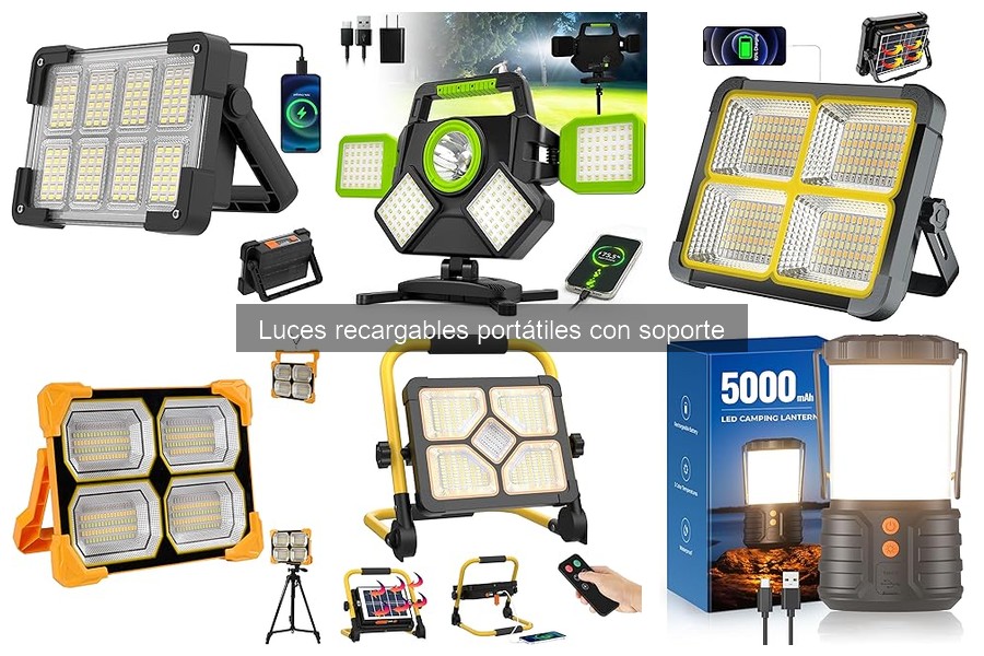 Opiniones sobre luces recargables portátiles con soporte