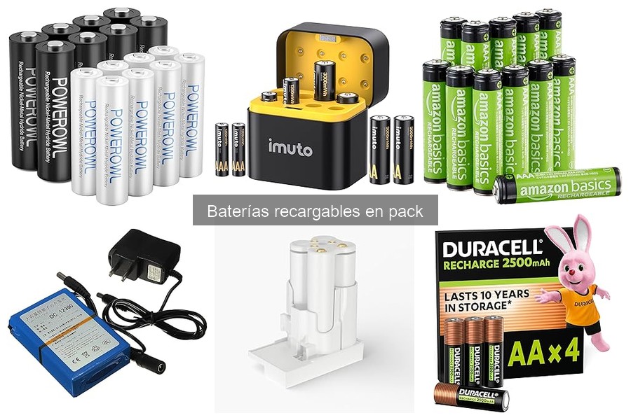 Precio promedio de baterías recargables en pack 2023
