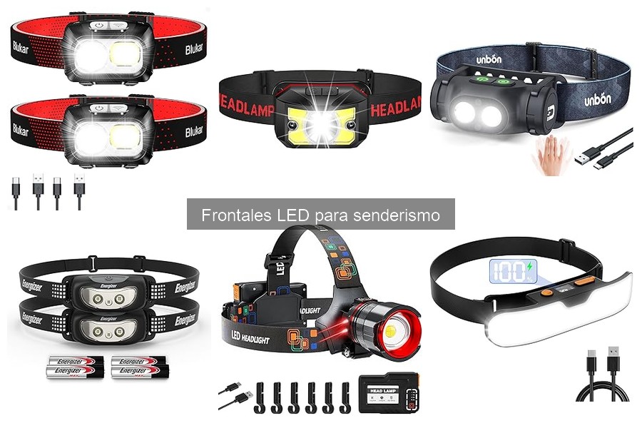 Precio promedio de linternas frontales LED para senderismo