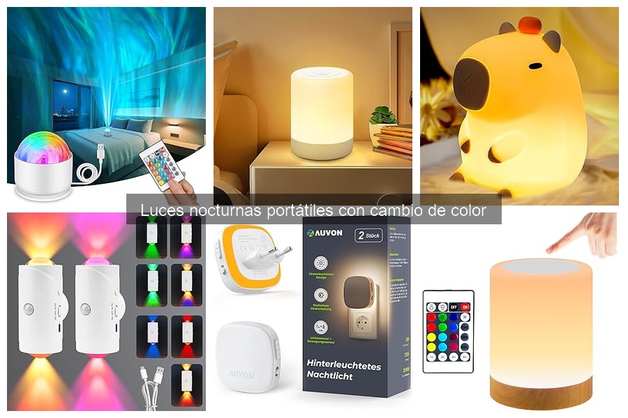 Precios de luces nocturnas portátiles con cambio de color