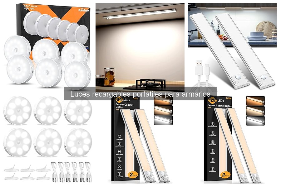 ** Problemas comunes con luces recargables portátiles para armarios