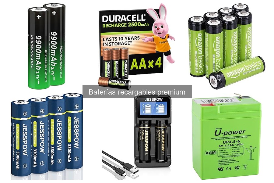 ¿Qué son las baterías recargables premium para iluminación portátil?