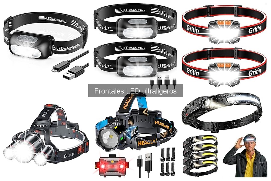 ¿Qué son las linternas frontales LED ultraligeras?