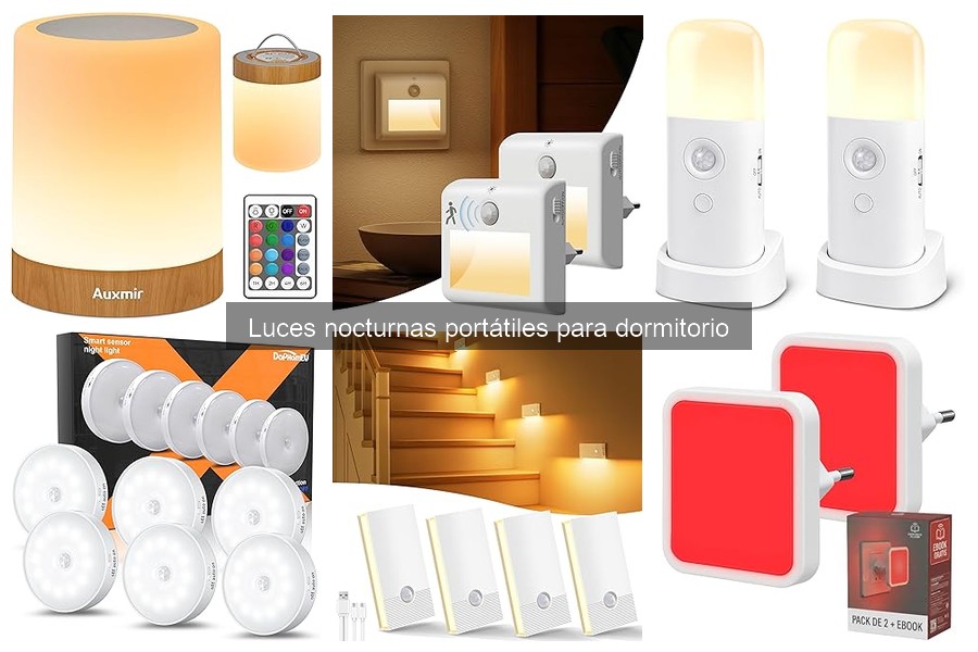 ¿Qué son las luces nocturnas portátiles para dormitorio?