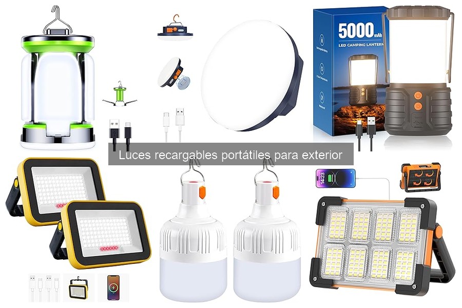 ¿Qué son las luces recargables portátiles para exterior?