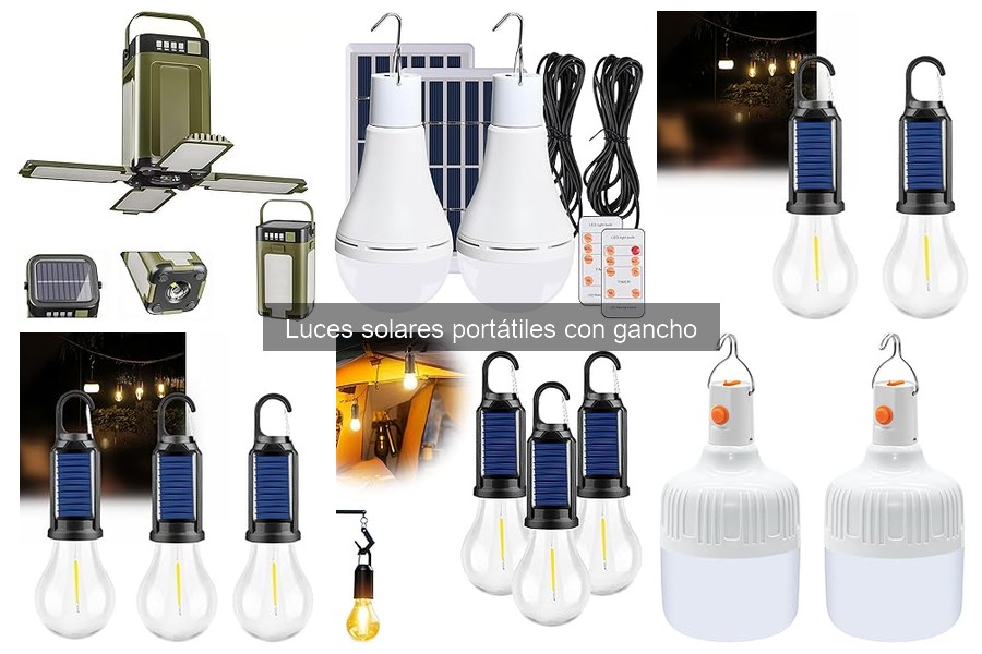¿Qué son las luces solares portátiles con gancho?