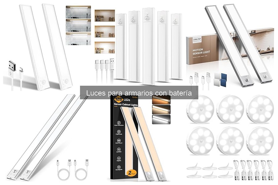 ¿Qué tamaño de luces para armarios con batería elegir?