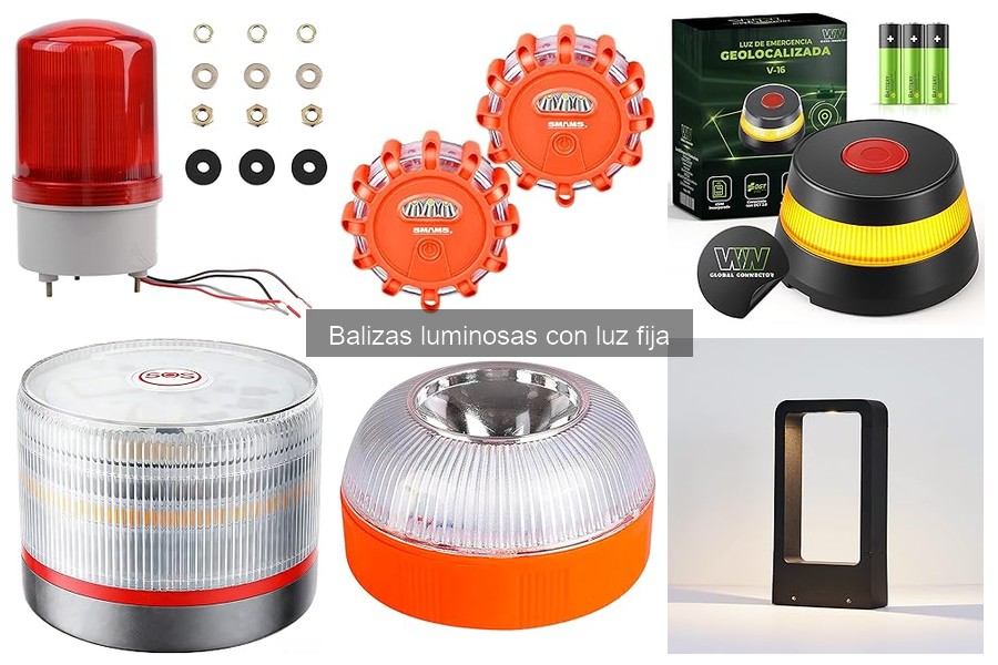 Tipos de balizas luminosas con luz fija: características y usos