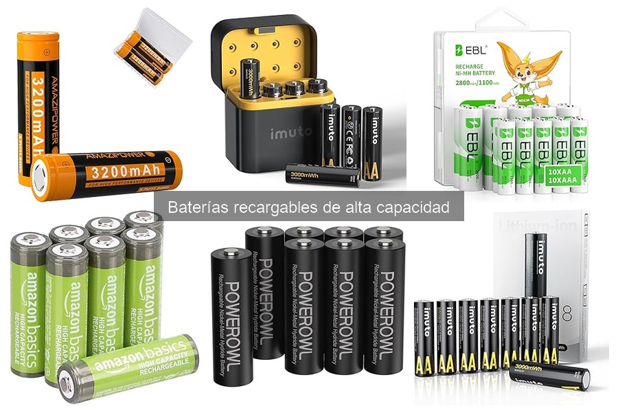Tipos de baterías recargables de alta capacidad para linternas