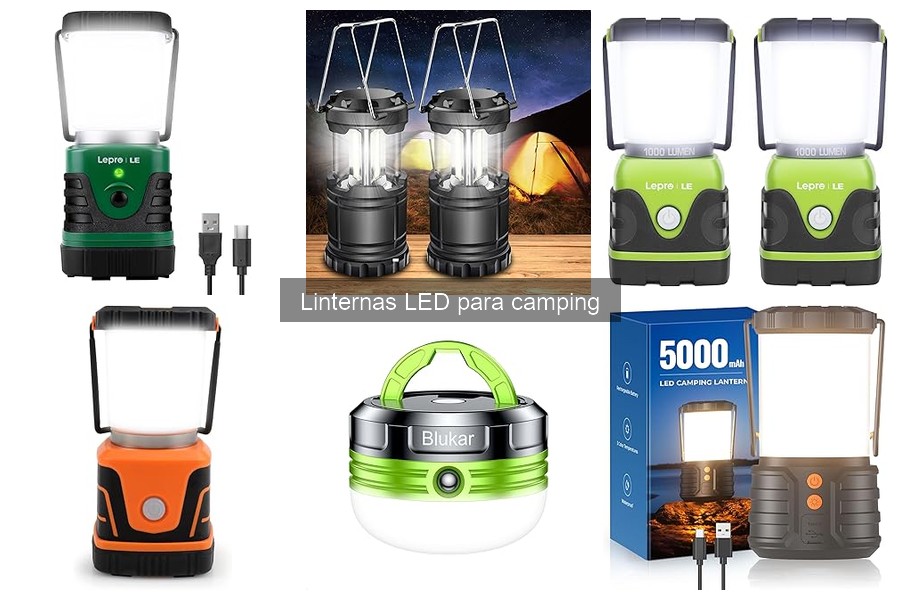 Tipos de linternas LED para camping: Guía completa