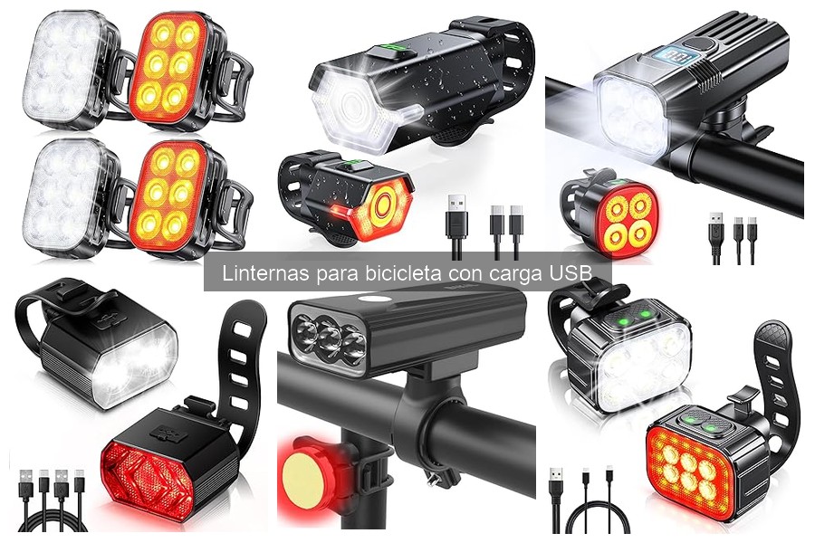 Tipos de linternas para bicicleta con carga USB: opciones disponibles