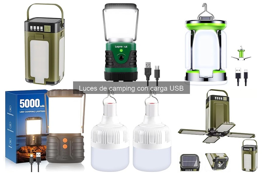 Tipos de luces de camping con carga USB: Guía completa