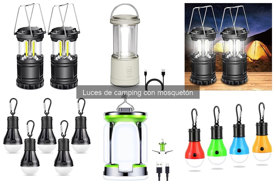 Tipos de luces de camping con mosquetón: Modelos y características