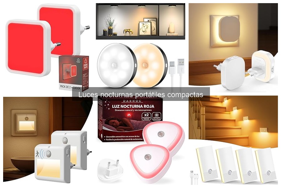 Tipos de luces nocturnas portátiles: cálida vs fría