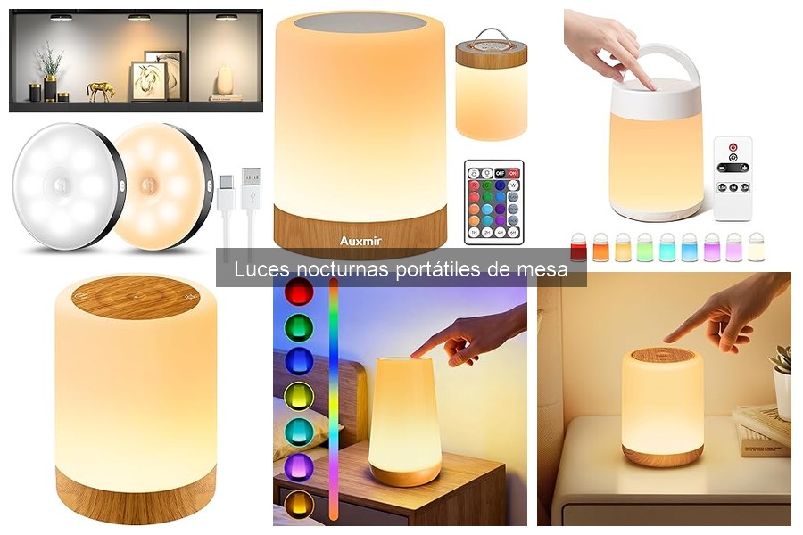 Tipos de luces nocturnas portátiles de mesa para tu hogar