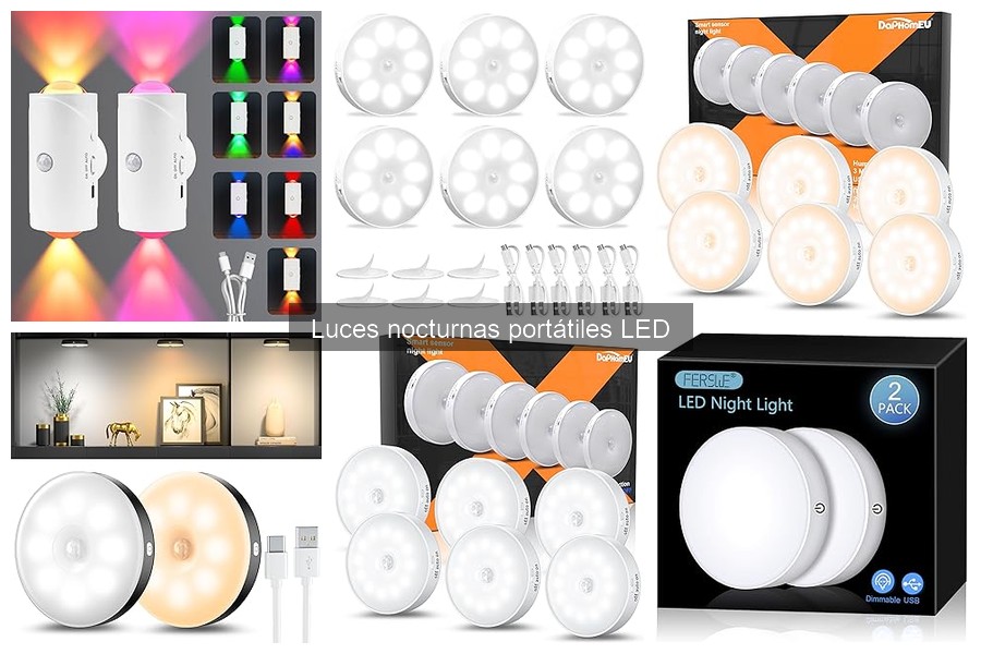 Tipos de luces nocturnas portátiles LED: Guía completa