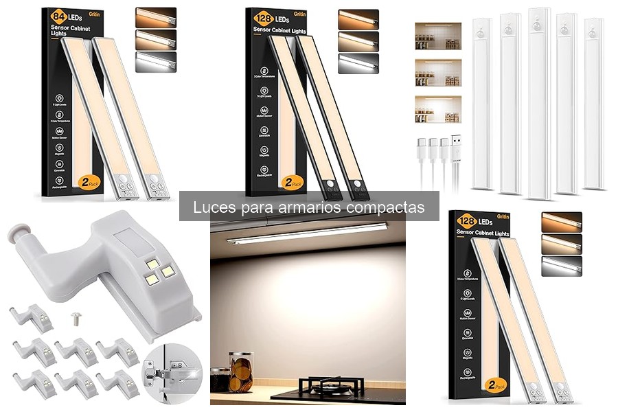 Tipos de luces para armarios compactas: Guía y recomendaciones