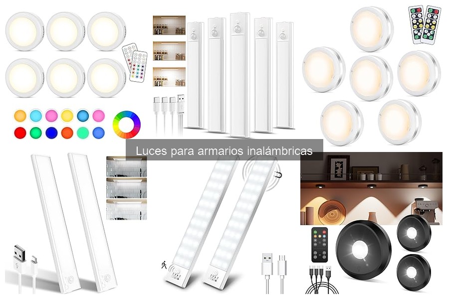 Tipos de luces para armarios inalámbricas: guía completa