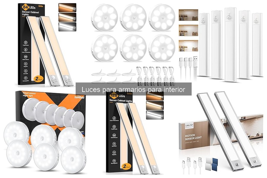 Tipos de luces para armarios interiores: LED, sensor y más