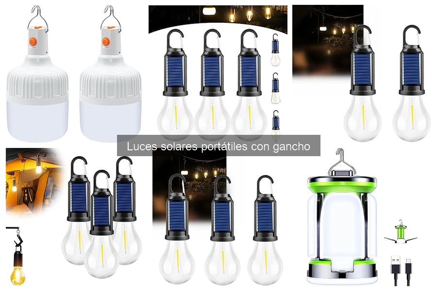 Tipos de luces solares portátiles con gancho: beneficios y usos